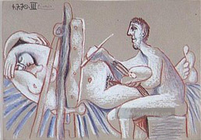 Der Künstler und sein Modell L artiste et son modele 3 1970 kubist Pablo Picasso Ölgemälde